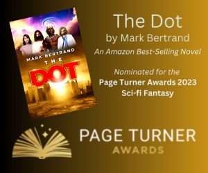 the image of a book cover for The Dot and The Page Turners award logo.