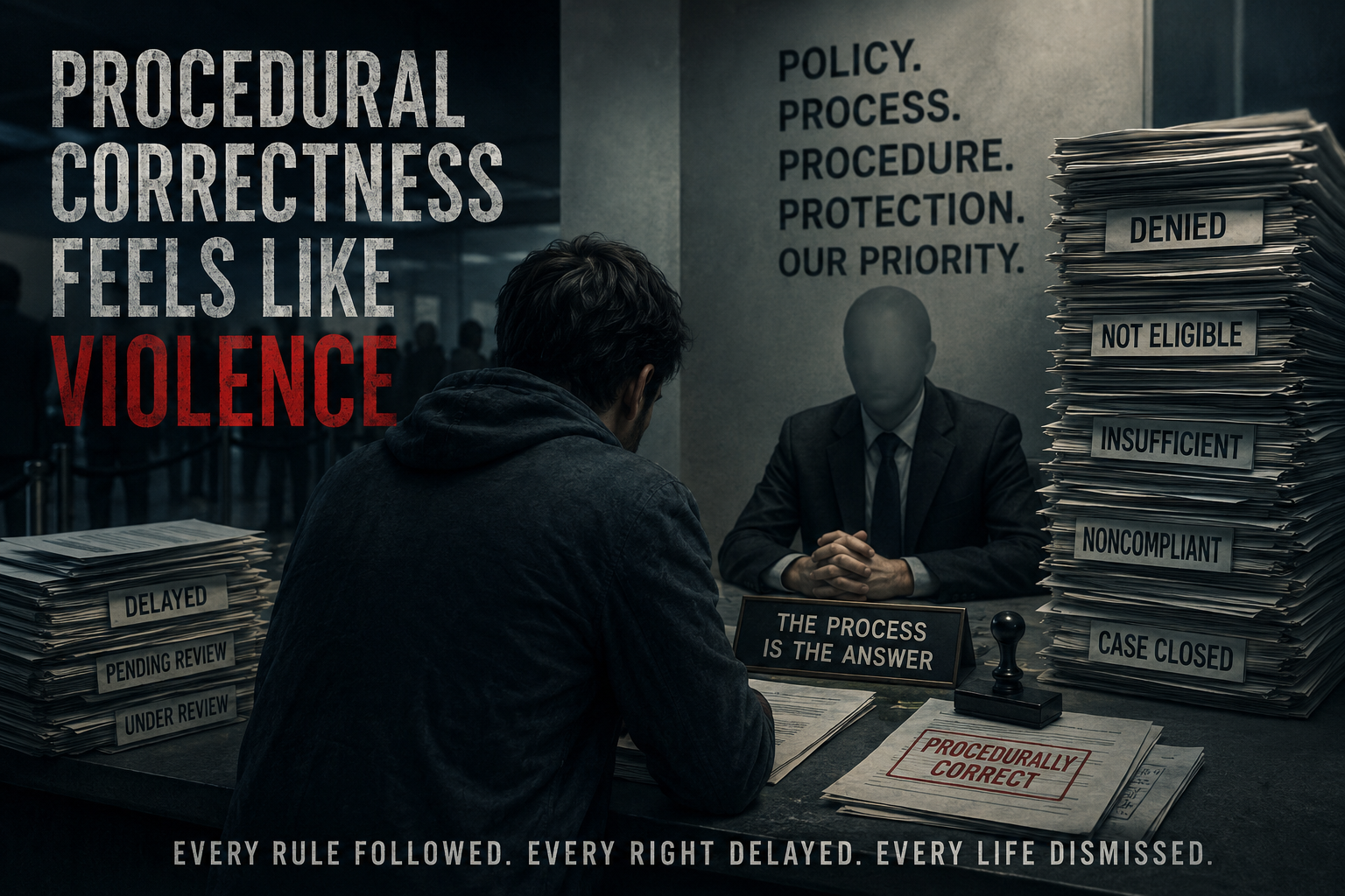 Why Procedural Correctness Feels Like Violence in Modern Thrillers