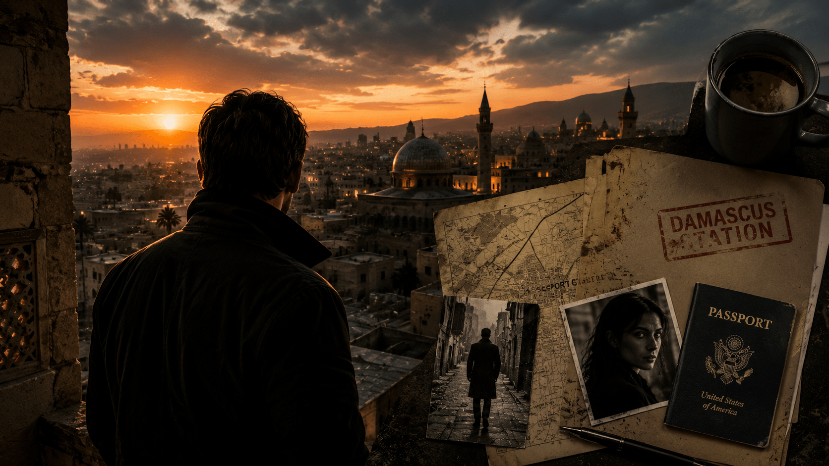 books like damascus station image of espionage items and the view